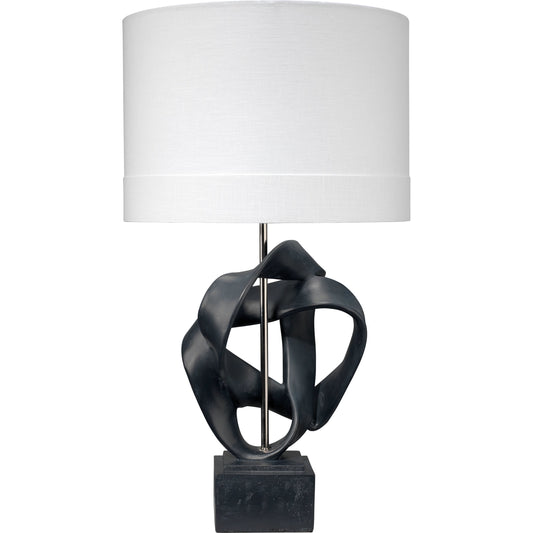 Intertwined Table Lamp by Jamie Young. Made from resin in a modern style.
