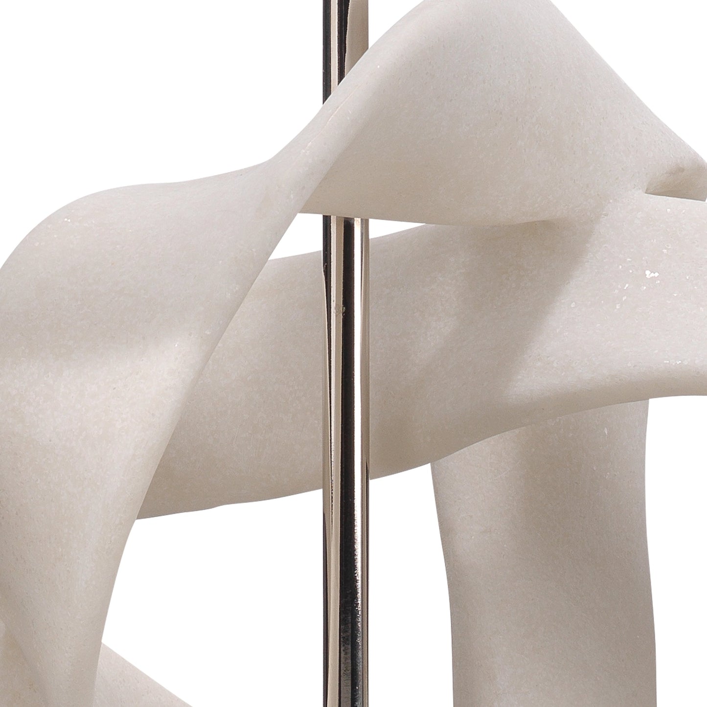 006 SI-1782501 | Closeup | Intertwined Table Lamp by Jamie Young in white. Made from resin in a modern style.