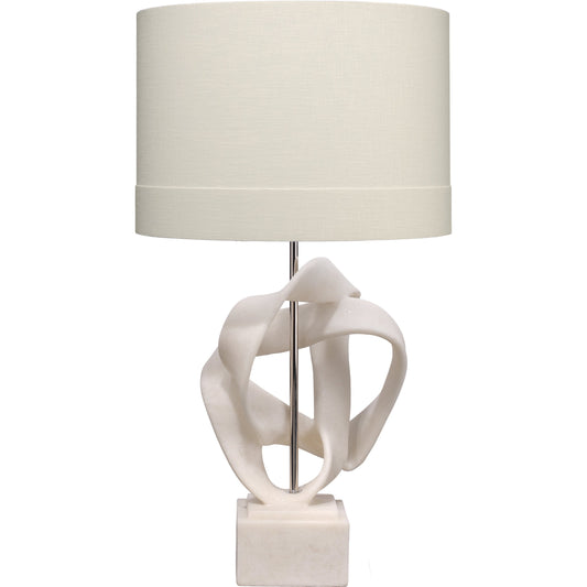 Intertwined Table Lamp by Jamie Young. Made from resin in a modern style.