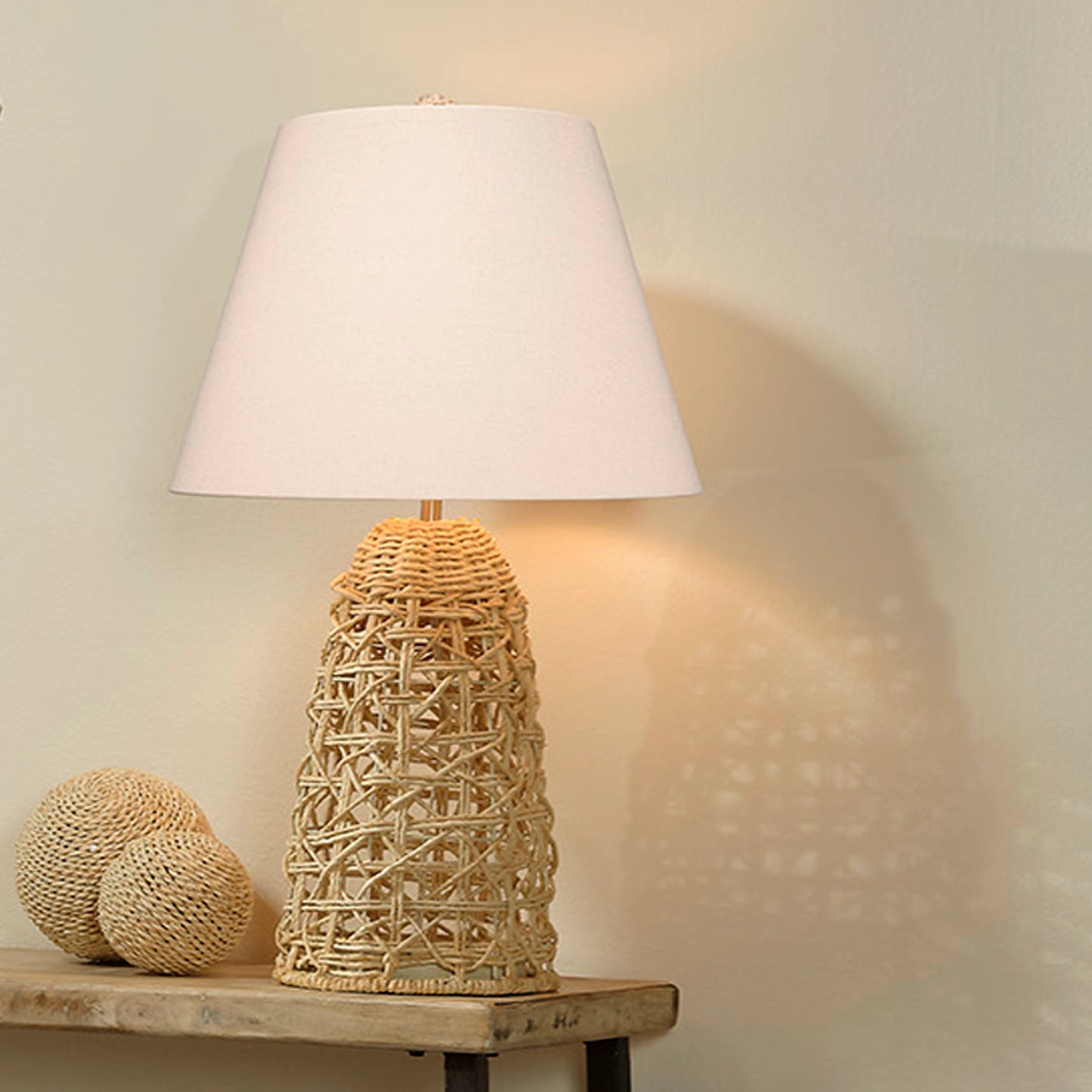 003 SI-1961259 | Lifestyle | Kauai Table Lamp by Jamie Young. Made from rope in a cottage & farmhouse style.
