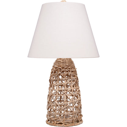 Kauai Table Lamp by Jamie Young. Made from rope in a cottage & farmhouse style.