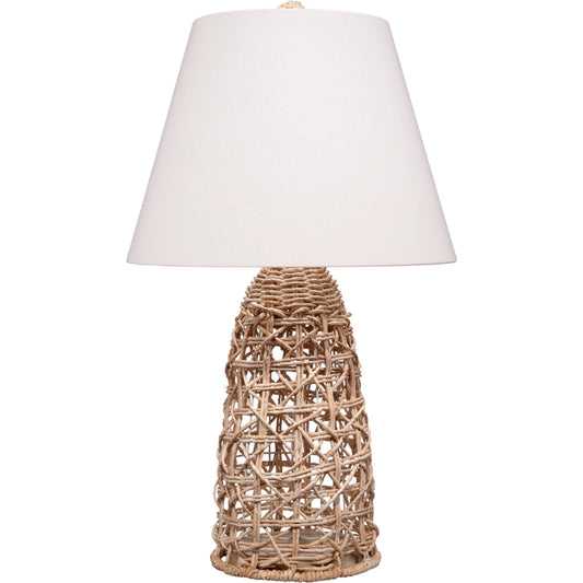 Kauai Table Lamp by Jamie Young. Made from rope in a cottage & farmhouse style.