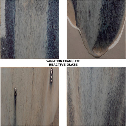 Landslide Table Lamp by Jamie Young in matte gray with beige, white drip. Made from ceramic in a eclectic & global style.