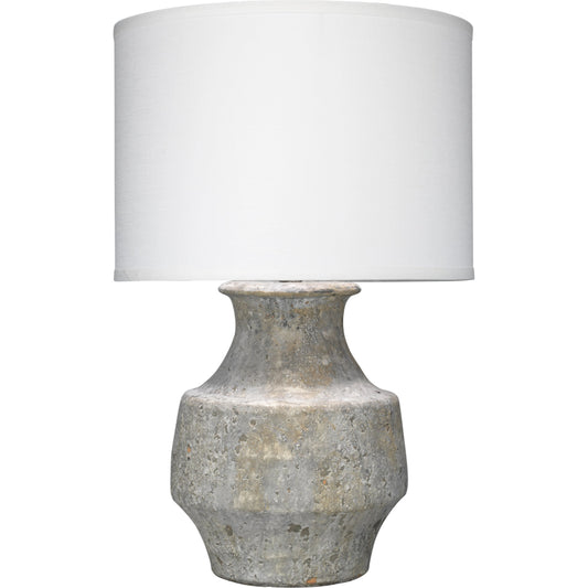 Masonry Table Lamp by Jamie Young in gray ceramic. Made from ceramic in a modern style.