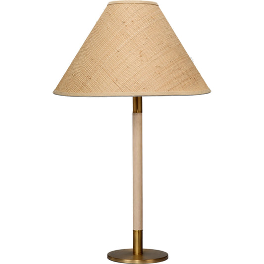 001 SI-2146427 | Primary Silo | Morgana Table Lamp by Jamie Young in natural & antique brass. Made from rubber wood, metal: iron in a modern style.