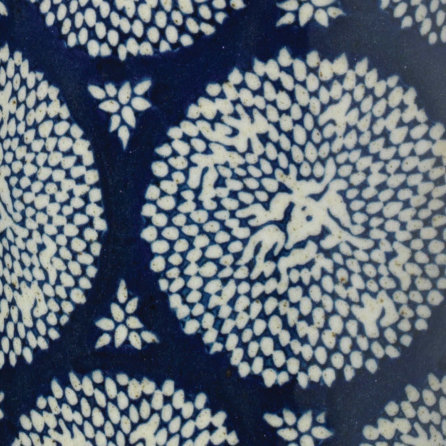 003 S-292106 | Closeup | Neva Table Lamp by Jamie Young in blue. Made from ceramic in a transitional style.