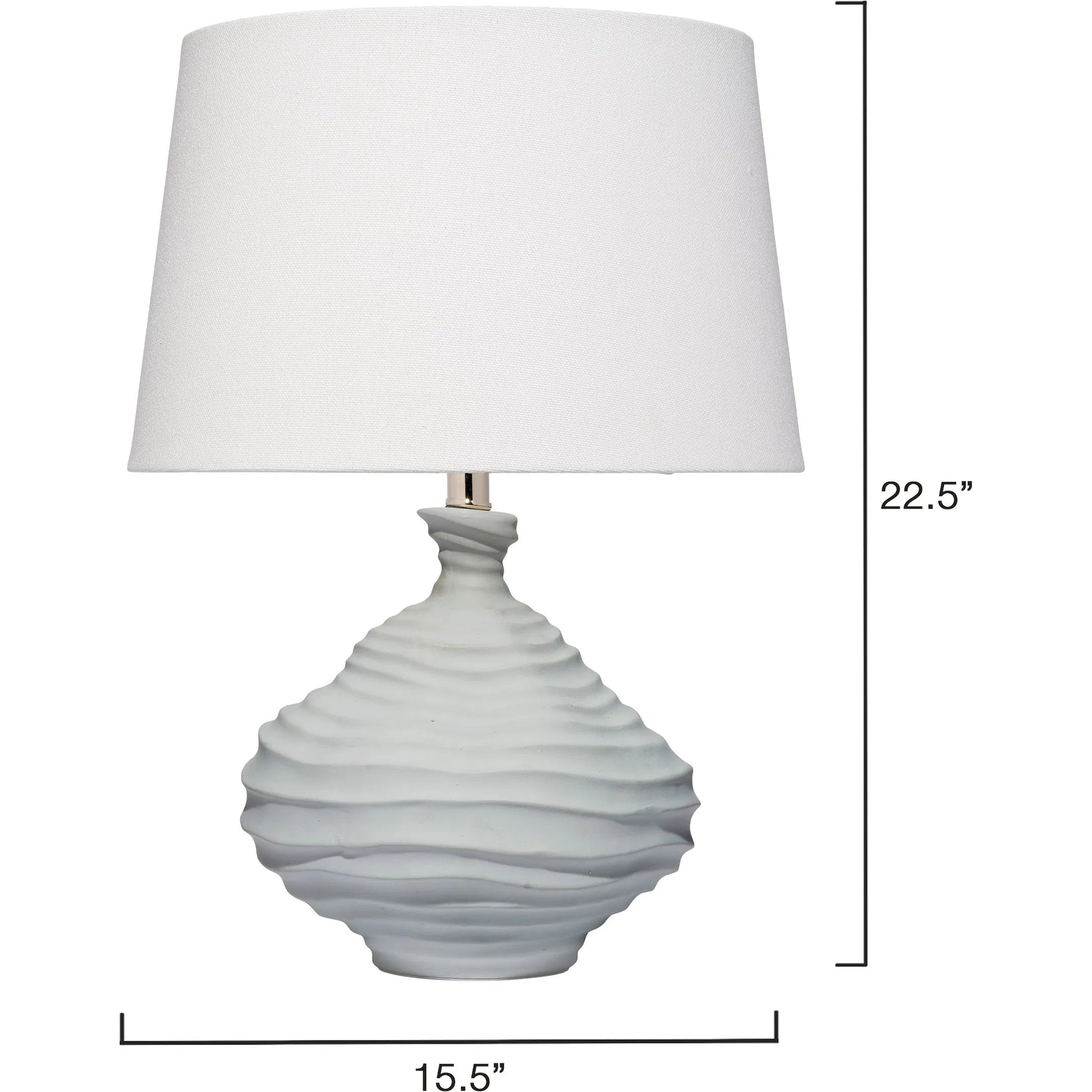 Oasis Table Lamp by Jamie Young in blue and matte light blue. Made from ceramic in a modern style.