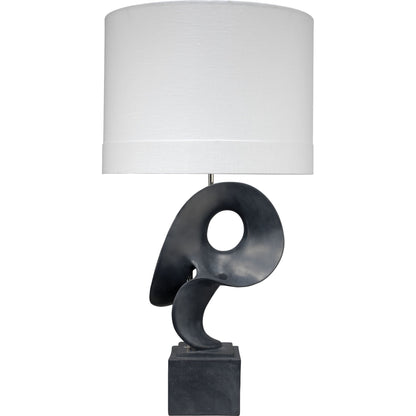 Obscure Table Lamp by Jamie Young in white polyresin. Made from resin in a modern style.