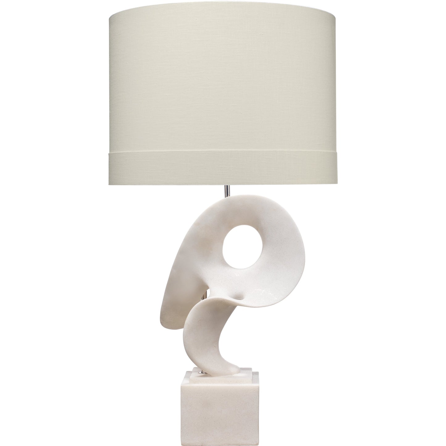 001 SI-1782517 | Primary Silo | Obscure Table Lamp by Jamie Young in white polyresin. Made from resin in a modern style.