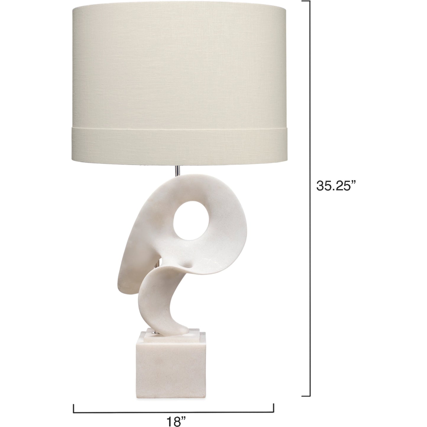 002 SI-1782517 | Additional Silo | Obscure Table Lamp by Jamie Young in white polyresin. Made from resin in a modern style.