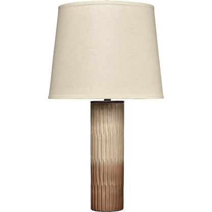 Phoenix Table Lamp by Jamie Young in bronze and sand ombre. Made from glass in a unique style.