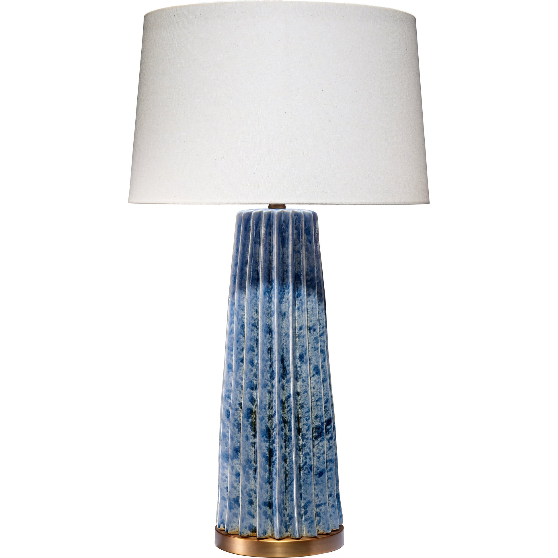 Pleated Table Lamp by Jamie Young. Made from ceramic in a modern style.