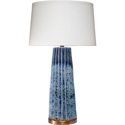Pleated Table Lamp by Jamie Young. Made from ceramic in a modern style.