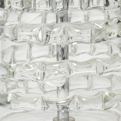 Ribbon Table Lamp by Jamie Young in clear glass. Made from glass in a modern style.
