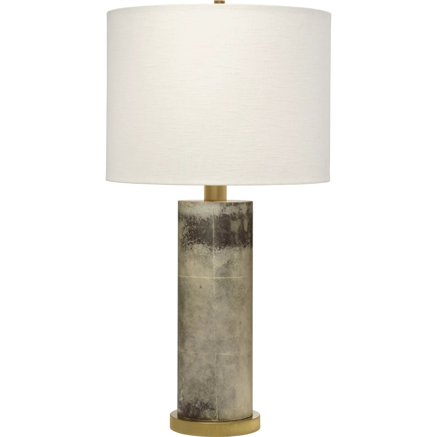 000 SI-2537725 | Primary Silo | Rivet Table Lamp by Jamie Young in grey and grey vellum. Made from vellum in a unique style.