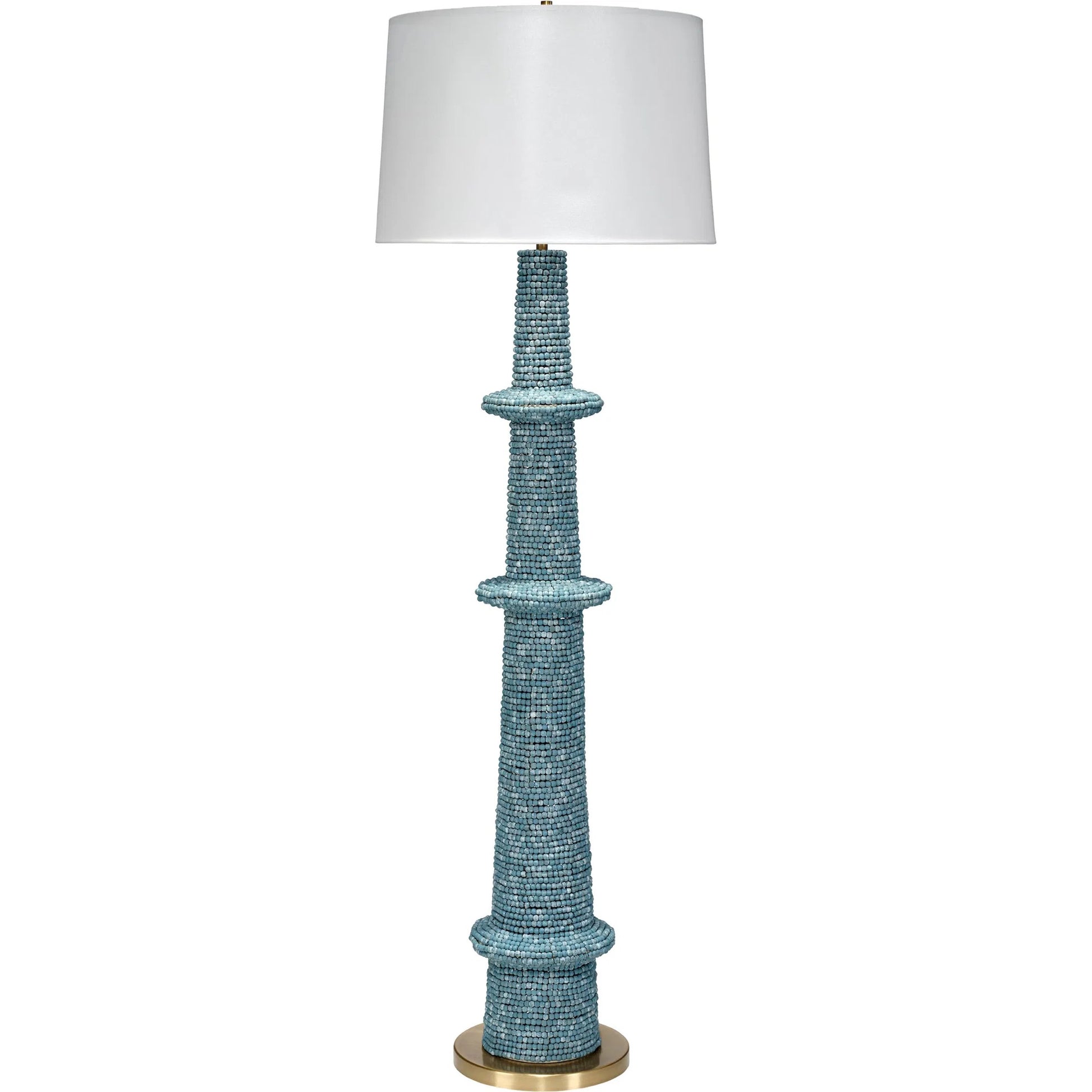 Rowan Floor Lamp by Jamie Young. Made from wood in a unique style.