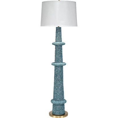 Rowan Floor Lamp by Jamie Young. Made from wood in a unique style.