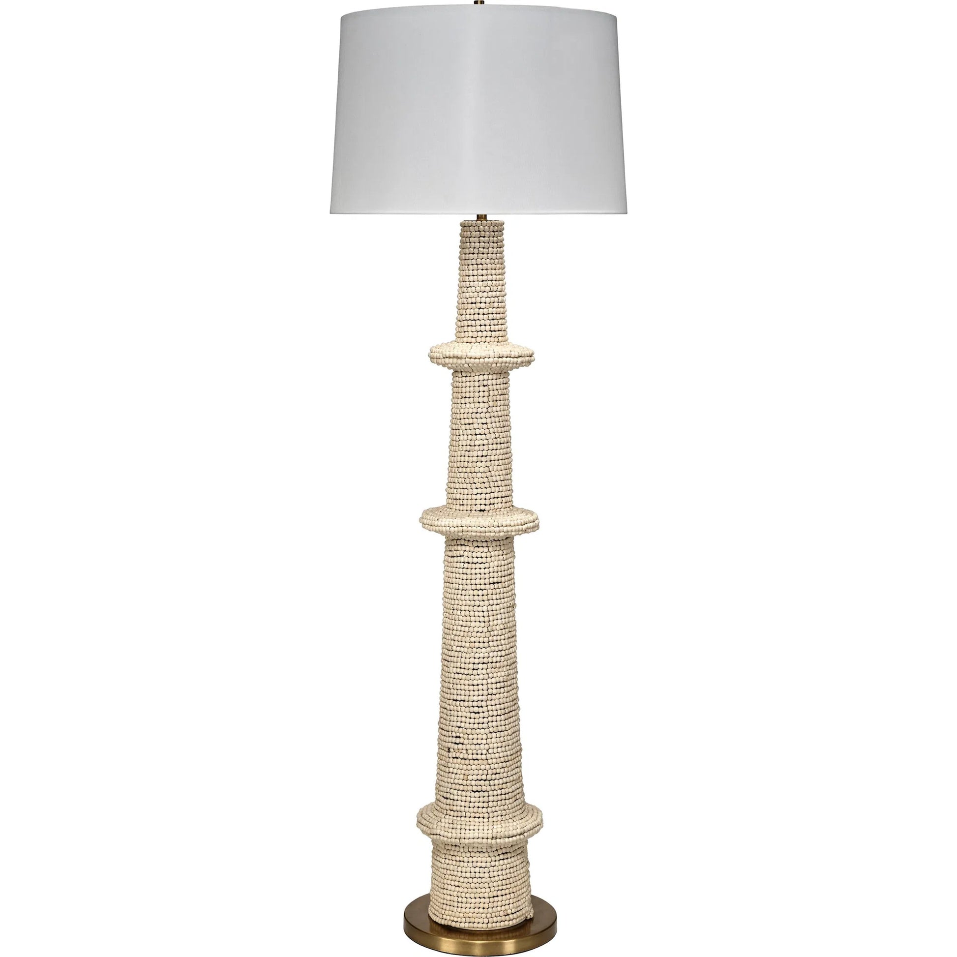Rowan Floor Lamp by Jamie Young. Made from wood in a unique style.