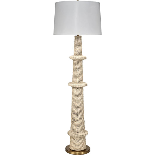 Rowan Floor Lamp by Jamie Young. Made from wood in a unique style.
