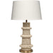 Rowan Table Lamp by Jamie Young. Made from wood in a unique style.