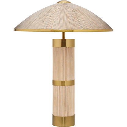 Seychelles Table Lamp by Jamie Young in natural and white washed rattan. Made from rattan in a unique style.