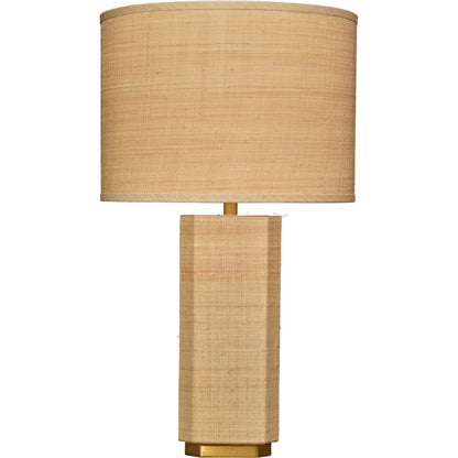 Utopia Table Lamp by Jamie Young in natural. Made from raffia, mdf in a cottage & farmhouse style.