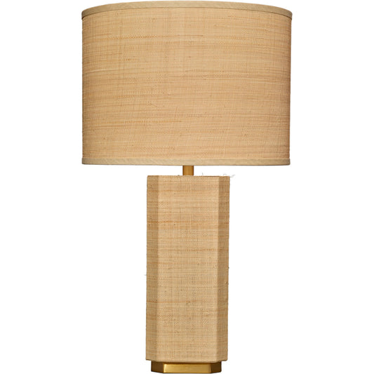 Utopia Table Lamp by Jamie Young in natural. Made from raffia, mdf in a cottage & farmhouse style.