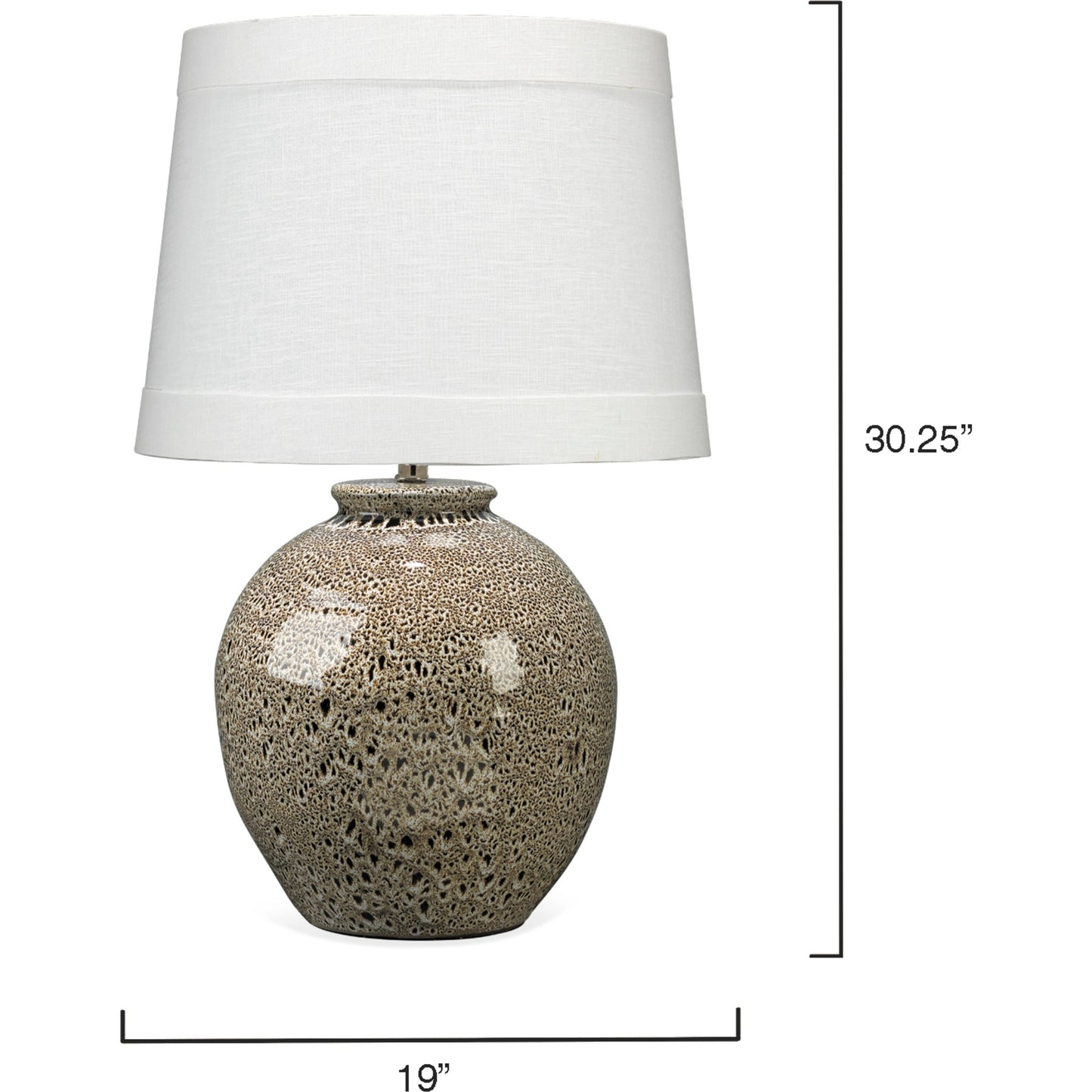 002 SR-867208 | Additional Silo | Vagabond Table Lamp by Jamie Young in brown. Made from ceramic in a transitional style.