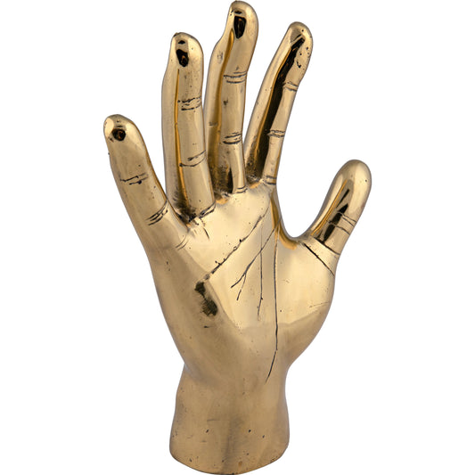 Open Hand by Noir in brass. Made from brass in a modern style.