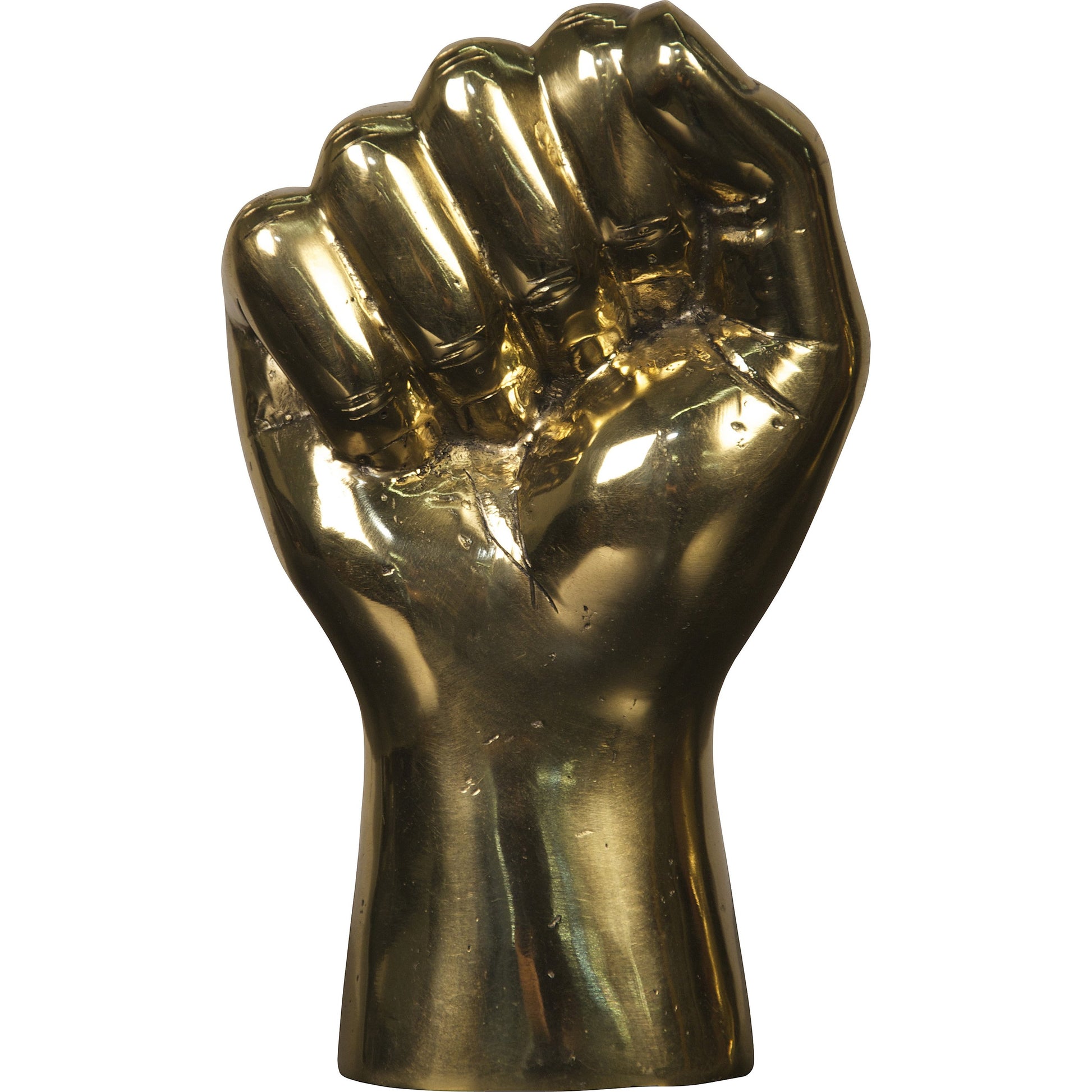 The Solidarity Fist by Noir in brass. Made from brass in a modern style.