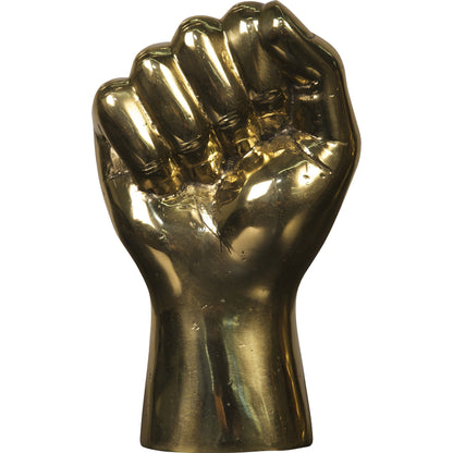 The Solidarity Fist by Noir in brass. Made from brass in a modern style.