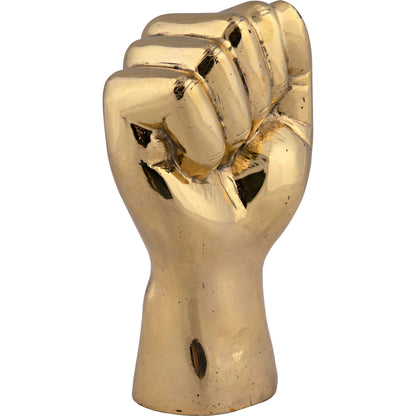 The Solidarity Fist by Noir in brass. Made from brass in a modern style.