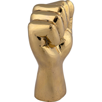 The Solidarity Fist by Noir in brass. Made from brass in a modern style.