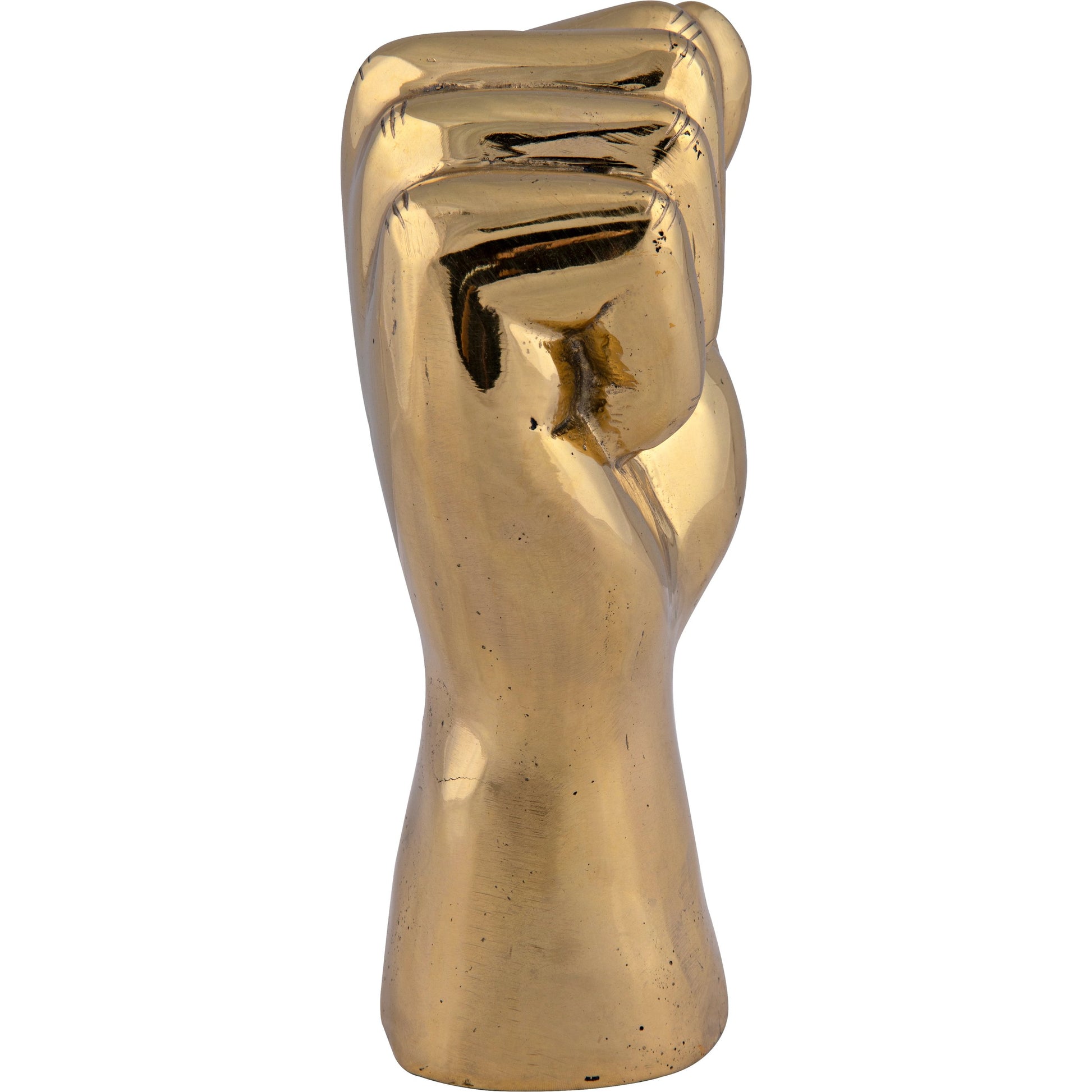 The Solidarity Fist by Noir in brass. Made from brass in a modern style.