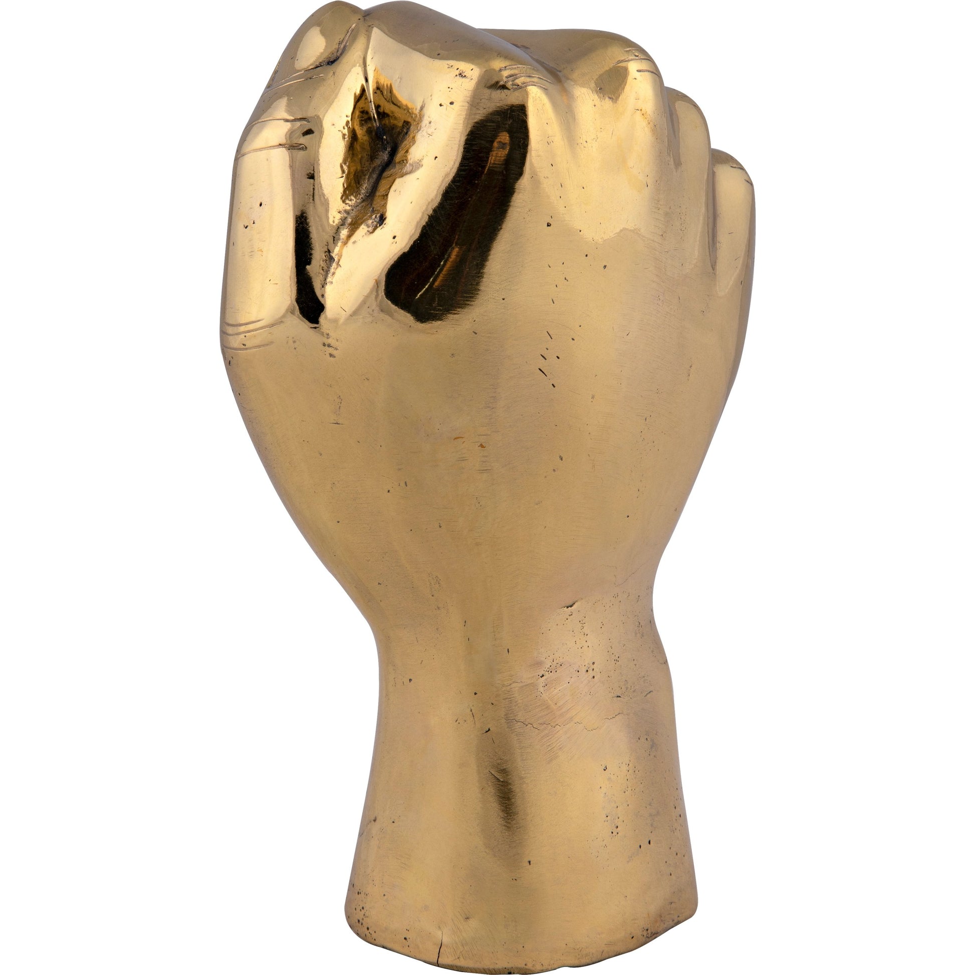The Solidarity Fist by Noir in brass. Made from brass in a modern style.
