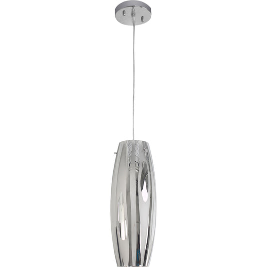 Chroman Empire Mini Pendant by Varaluz in chrome. Made from chrome, two-layer smoky chrome in a modern style.