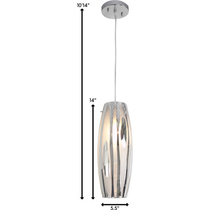 Chroman Empire Mini Pendant by Varaluz in chrome. Made from chrome, two-layer smoky chrome in a modern style.