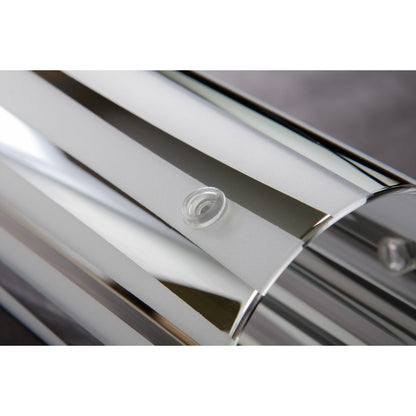 Chroman Empire Sconce by Varaluz in chrome. Made from chrome, two-layer smoky chrome in a modern style.