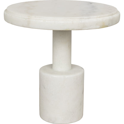 Plato Cake Tray by Noir in white stone. Made from unique in a transitional style.