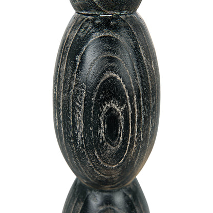 Freia Sculpture by Noir in cinder black. Made from mindi in a traditional style.