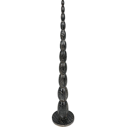 Freia Sculpture by Noir in cinder black. Made from mindi in a traditional style.