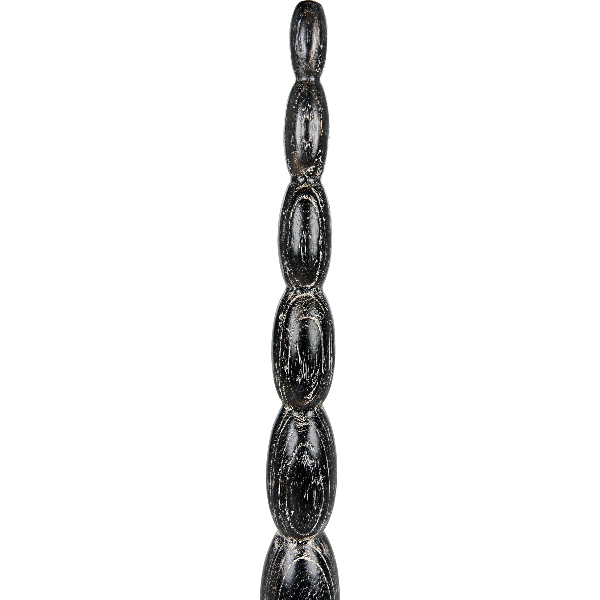 Freia Sculpture by Noir in cinder black. Made from mindi in a traditional style.