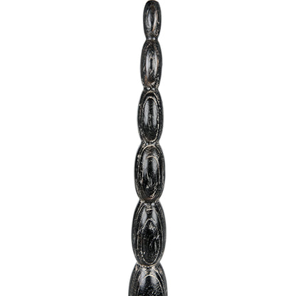 Freia Sculpture by Noir in cinder black. Made from mindi in a traditional style.