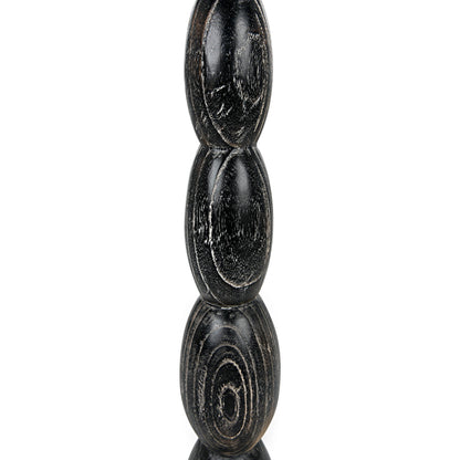 Freia Sculpture by Noir in cinder black. Made from mindi in a traditional style.