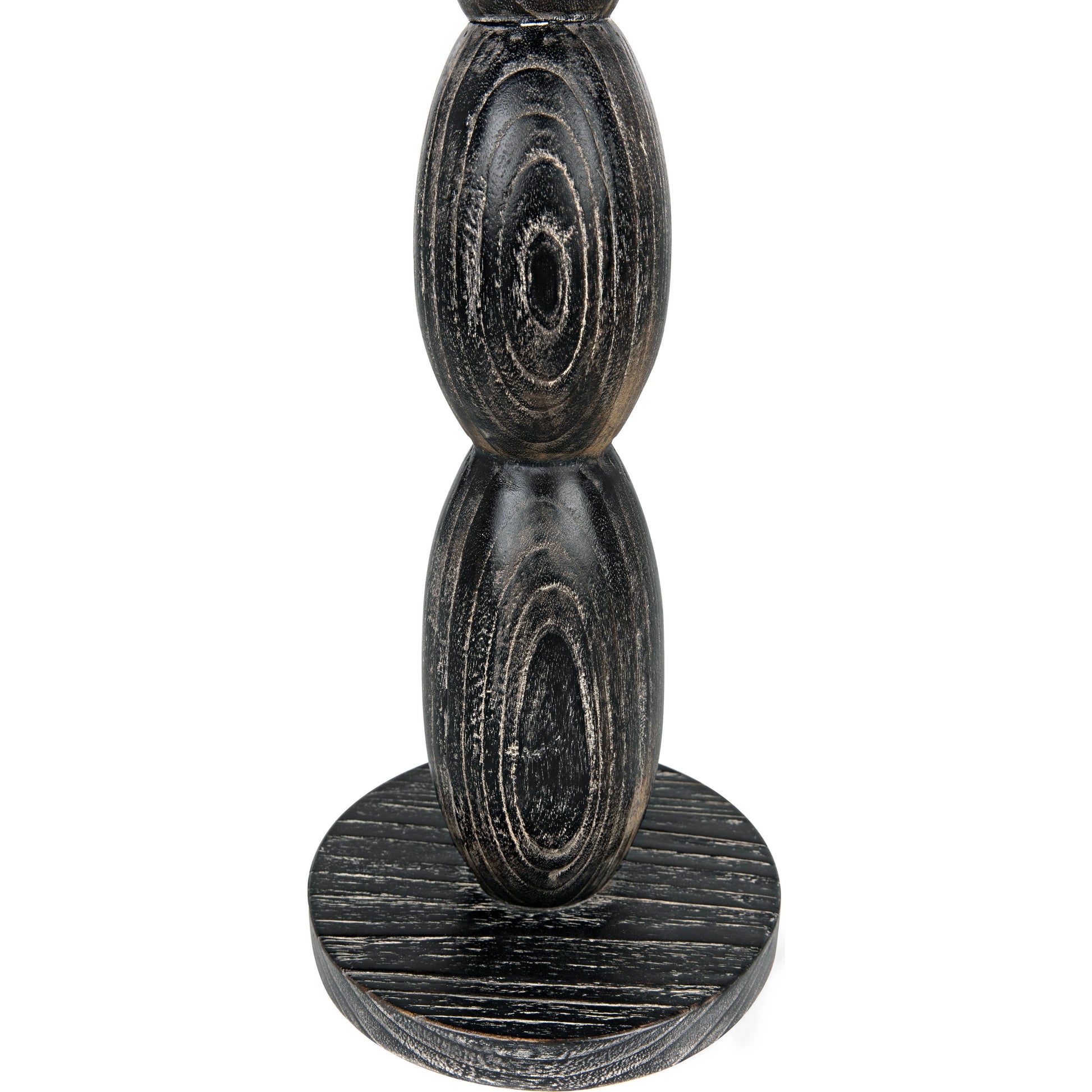 Freia Sculpture by Noir in cinder black. Made from mindi in a traditional style.