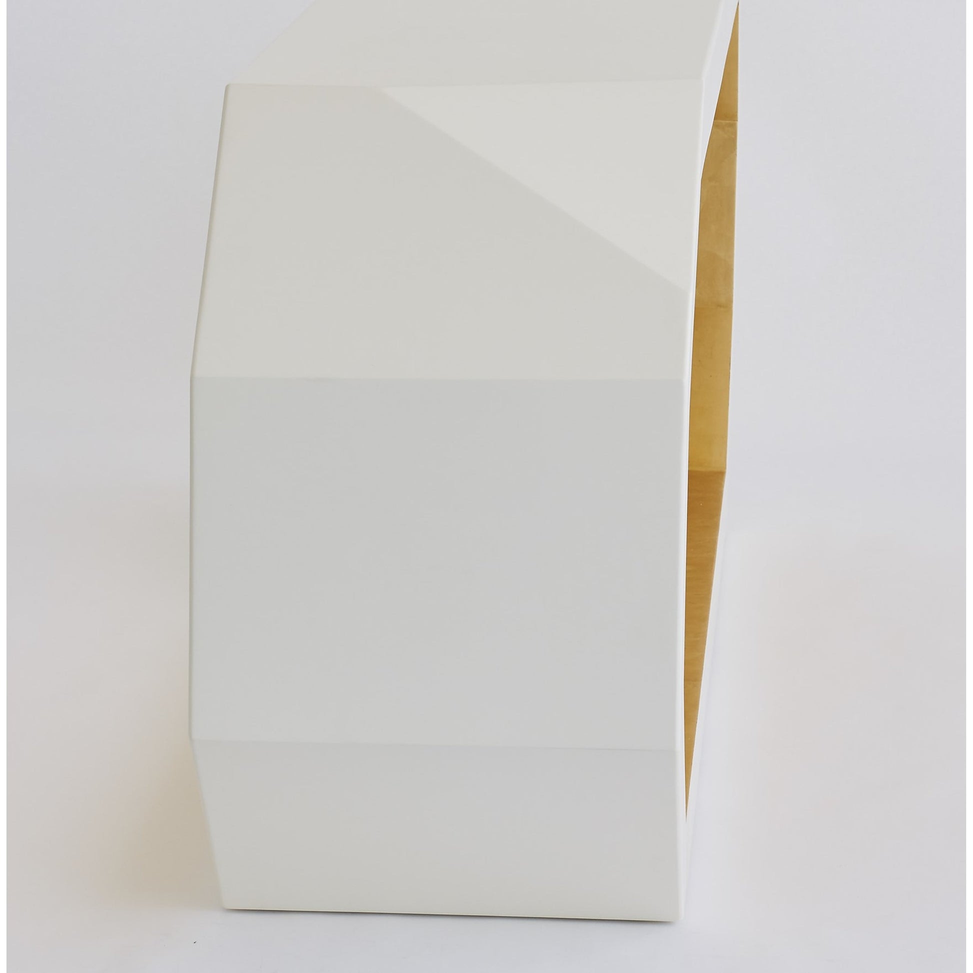 Facet Console by Global Views in gold leaf, polyurethane lacquer inner wood, ivory, polyurethane lacquer outer wood. Made from mdf, pine in a modern style.