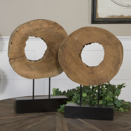 Ashlea Wooden Sculptures (Set of 2) by Uttermost. Made from mango wood, iron in a cottage & farmhouse style.