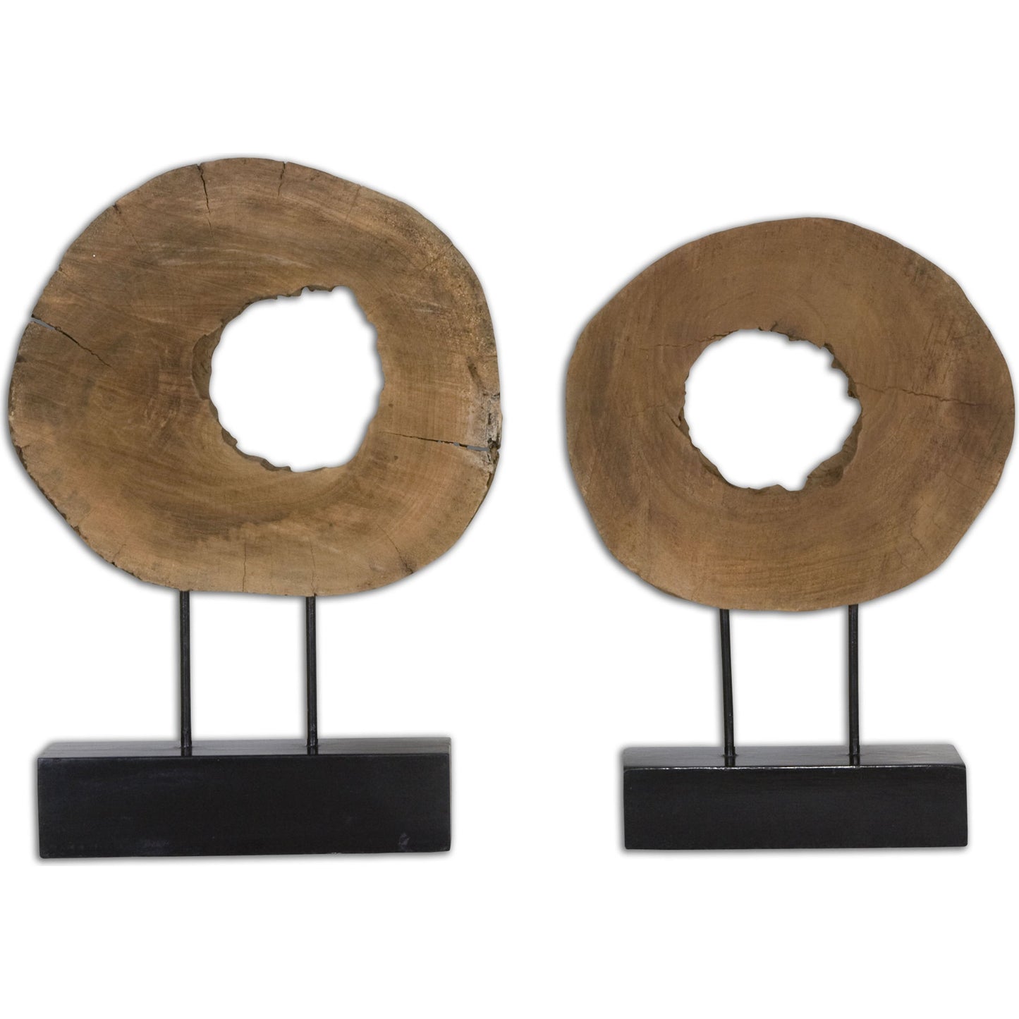 002 S-252433 | Additional Silo | Ashlea Wooden Sculptures (Set of 2) by Uttermost. Made from mango wood, iron in a cottage & farmhouse style.
