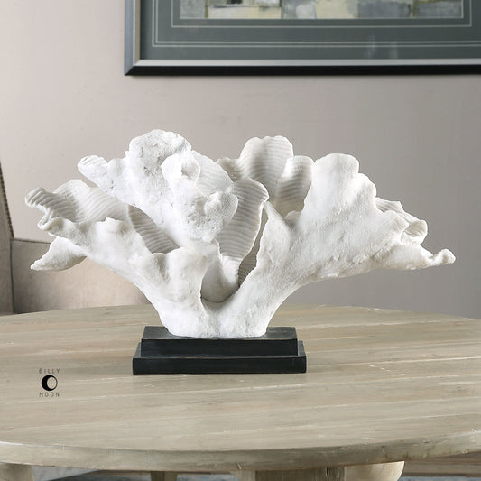Blade Coral Statue by Uttermost. Made from polyresin in a coastal style.