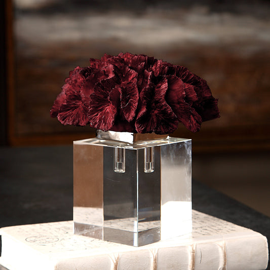 Red Coral Cluster by Uttermost in red. Made from resin, iron, crystal in a modern style.